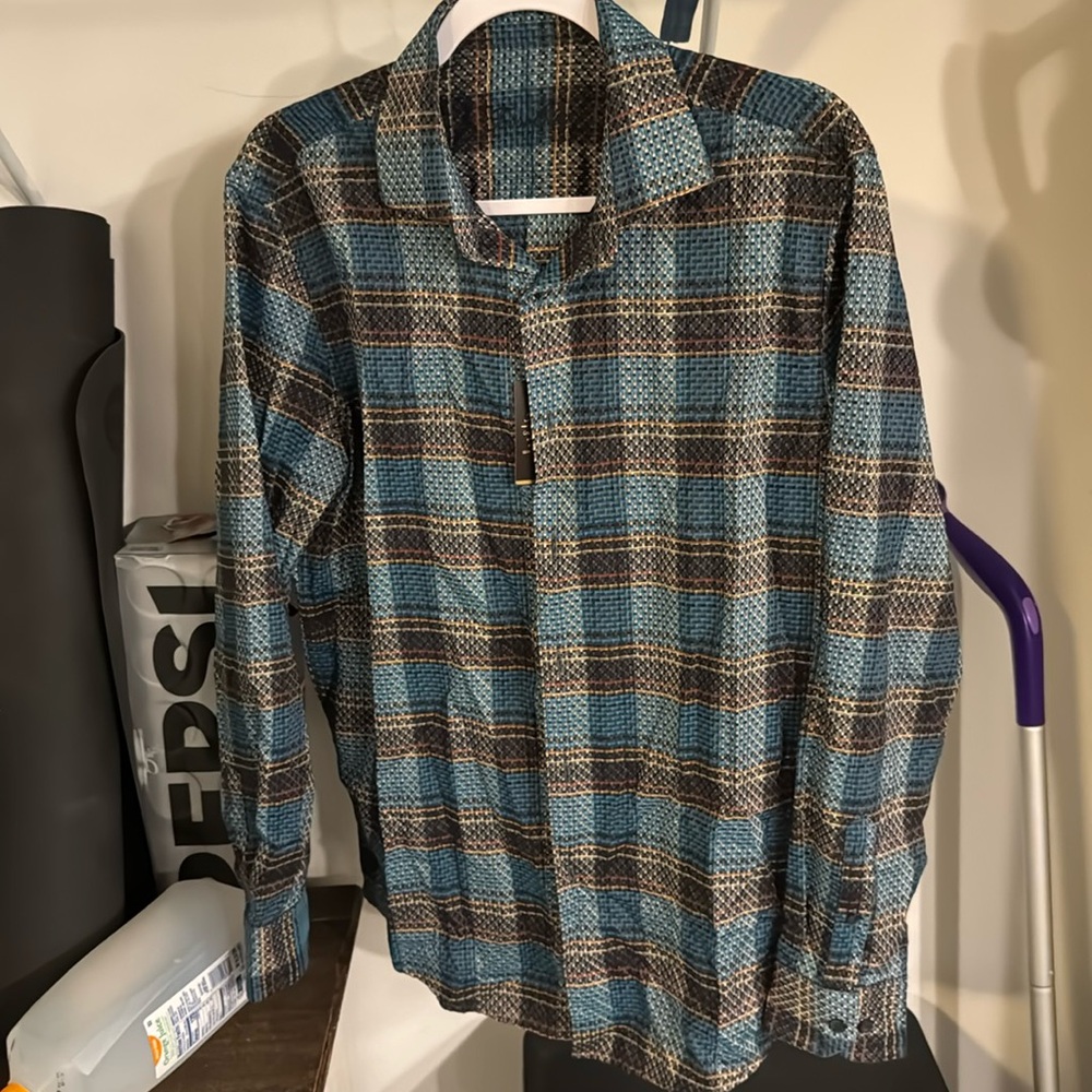 Tasso elba stretch button down shirt